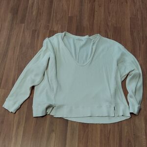 We The Free Cream V-Neck Sweatshirt